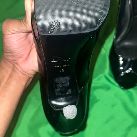 Preloved Dior Elegant Black Peep-Toe Heels size 40 - Picture 9 of 16